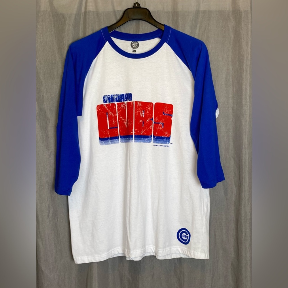 MLB Chicago Cubs SportsCrate Ltd Ed Mens Baseball Raglan Sleeve Shirt XXL